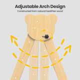 CMFYDAILY 5 in 1 Pikler Triangle Set, Foldable Baby Climbing Gym Indoor Montessori Climbing Set Wooden Toddler Climbing Toys with Arch, Ramp, Ladder CMFYDAILY