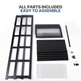 Magshion Display Cabinet with Acrylic Doors, 5-Tier Curio Cabinet for Collectibles, Display Case Showcase for Living Room, Office, 27.5"(L) x 13.5"(W) x 67.5"(H), Black Magshion