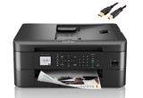 Brother MFC-J10 Series 3-in-1 Printer, Wireless Color Inkjet Printer, Printer, Copy, Scan, Fax - 9.5 ppm, 150 Sheets, 1.8" Color LCD, with Mobile Device and Duplex Printing, with MTC Printer Cable Brother