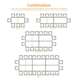 ECOTOUGE 6.5FT Conference Table, 78.7 inch Rectangle Meeting Seminar Table for 6-8 People, Modern Industrial Computer Desk with Spacious Desktop Business Tables for Home Office(Only Table) (Brown) ECOTOUGE