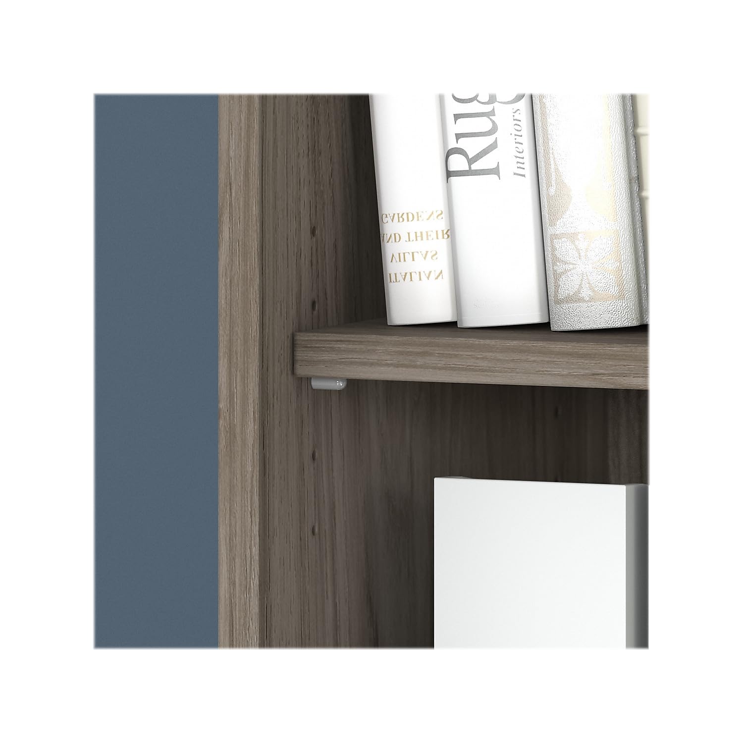 Studio C 73" 5-Shelf Bookcase in Modern Hickory with Adjustable Shelves by Bush Business Furniture - WoodArtSupply