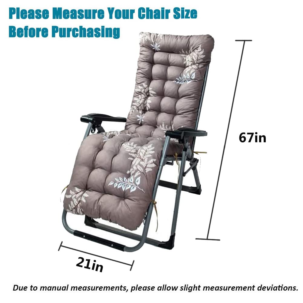 67 Inch Patio Lounge Chair, Rocking Chair Sofa, Indoor/Outdoor Floral Printed Lounger with Ties and Top Cover Non-Slip High Back Chair Cushions (Style 14) Shapeazy