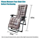 67 Inch Patio Lounge Chair, Rocking Chair Sofa, Indoor/Outdoor Floral Printed Lounger with Ties and Top Cover Non-Slip High Back Chair Cushions (Style 14) Shapeazy