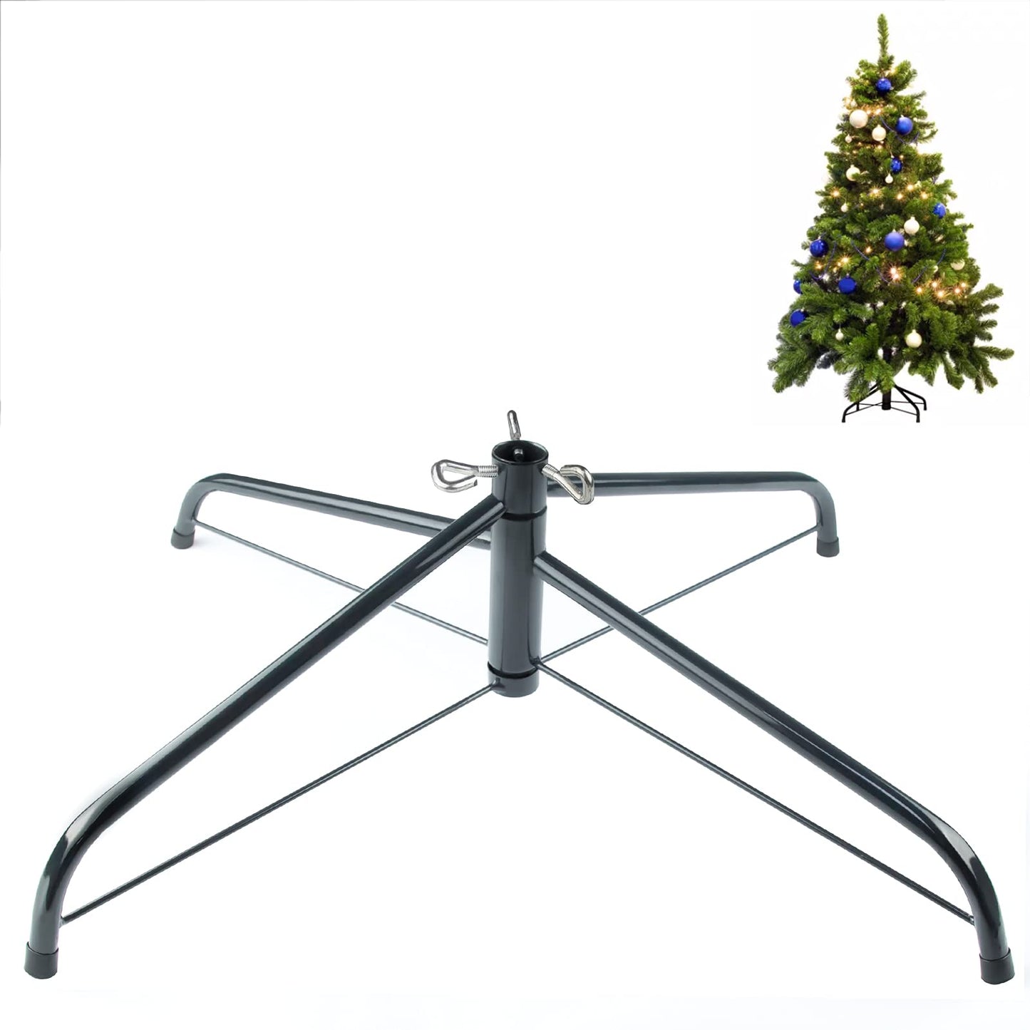 MNKXL 28 Inch Christmas Tree Stand for 4 to 10ft Christmas Trees,fits 1.3 inch Pole,Folding Christmas Tree Stand