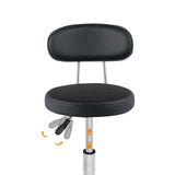 HOOBRO Height Adjustable Rolling Stool, 360° Rotating Drafting Chair, Multi-Purpose Office Desk Chair, Rolling Swivel Salon Stool Chair, for Barber Shop, Nail Salon, Office, Black SB01BY01G1 HOOBRO