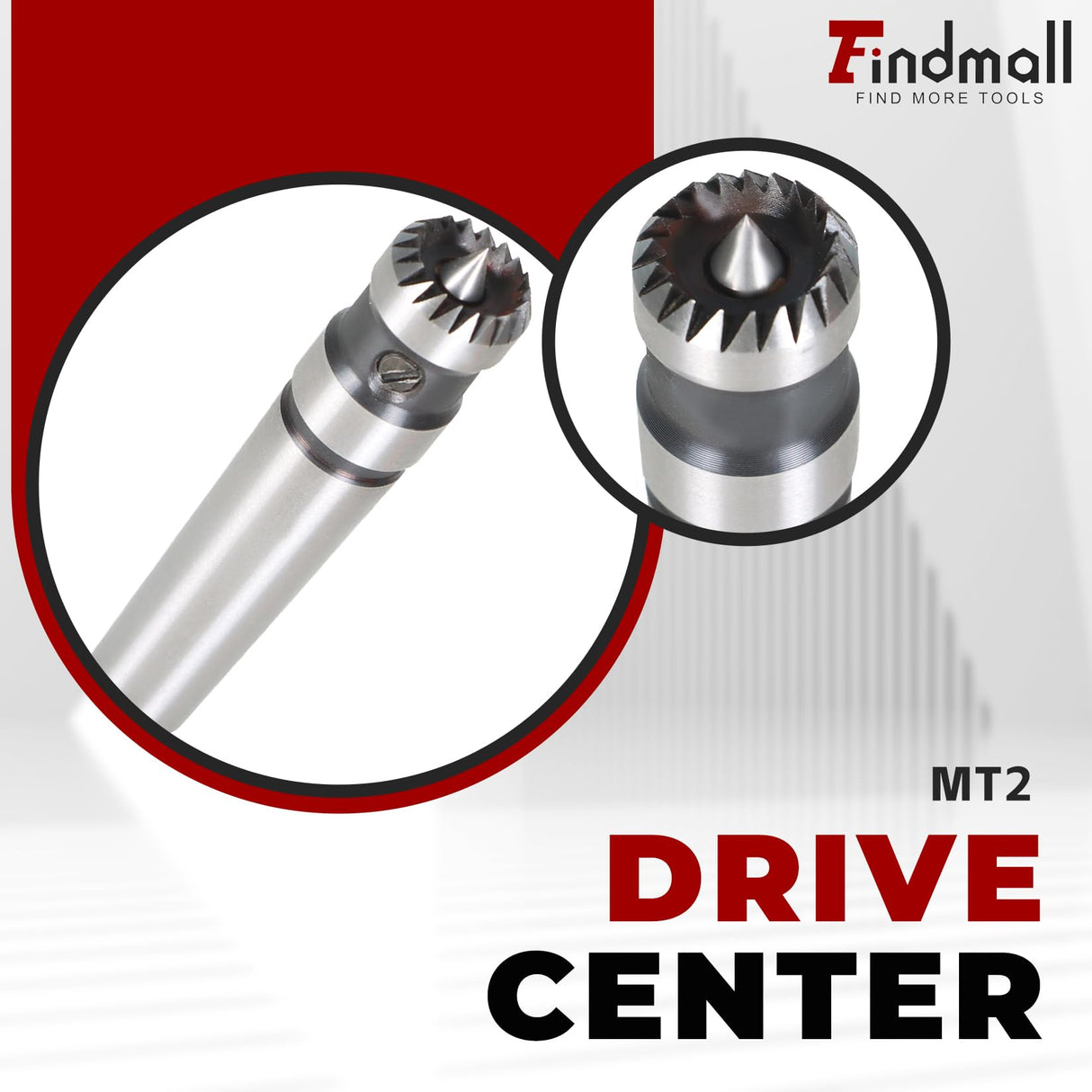 findmall 2MT Wood Turning Tool with 5/8 Inch Super Wood Lathe Drive Center for Wood and Metalworking Lathe Drive Center findmall