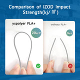 YXPOLYER PLA Plus Filament Food-Grade pla+ PLA Plus 3D Printing Filament 1.75 mm 1kg 2.2lbs with Reusable PC Spool, Modified 3D Printer Filament for Most FDM 3D Printers yxpolyer