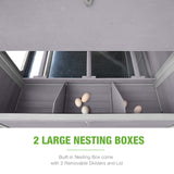 Chicken Coop Outdoor 135" Super Large Wooden Chicken House Poultry Cage with Large Nesting Boxes,55ft² GUTINNEEN