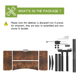 Radlove Dual Motors Height Adjustable 63 x 30 Electric Standing Desk with Curved Design Stand Up Table 4 Memory Keys, Computer Desk with Splice Board Home Office Desk, Brown Top + Black Frame Radlove