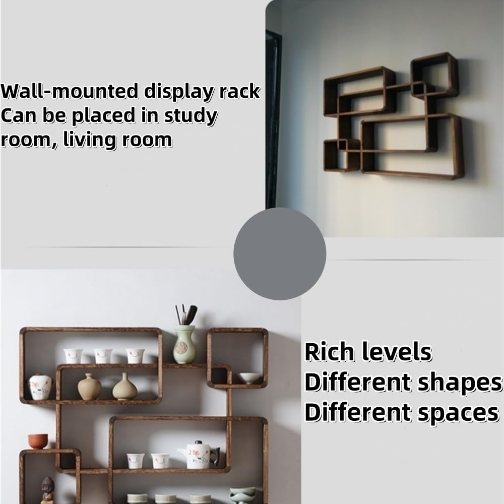 YWSXHS Collectibles Display Case, Wooden Cubby Box Display Shelf Organizer Storage, Wall Mountable Curio Display Case, Wall Mounted Shelves for Bedroom, Corridor, Entrance, Living Room, Office(Small) YWSXHS