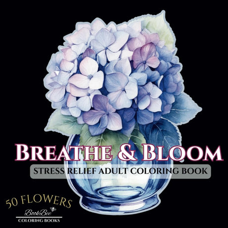Breathe & Bloom- 50 Easy flower designs in large print coloring book for adults: Simple and Beautiful Flower Designs – Relaxing, Fun, and Easy ... Pages for Women, Seniors, and Beginners. WoodArtSupply