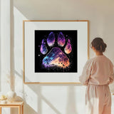 DIADAY 5D Dog Diamond Art Kits for Adults, Round Gem Landscape Diamond Painting Kits for Beginners, Full Drill Art Crafts DIY Home Wall Decor Gift, 12 x 12 Inches DIADAY