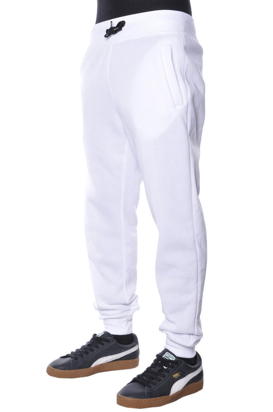 Southpole Mens 1570 Basic Active Sweatpants Fleece Jogger, White, Medium US