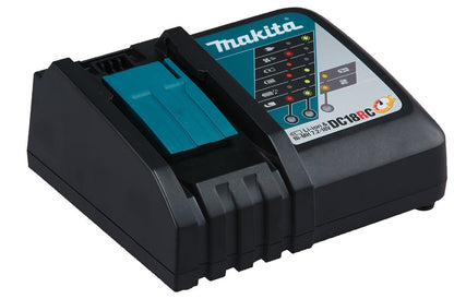 Makita DPJ180RTJ Biscuit Jointer, 18 V, Türkisschwarz, mit 2x Akku 5,0 Ah - WoodArtSupply