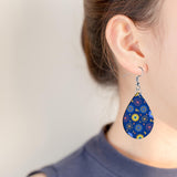 200 pcs Sublimation Earring Teardrop Blanks Bulk Double-Sided MDF Wood Blank Sublimation Earring for Sublimation White Tear Drop Earrings for DIY Craft AiDiYGECO