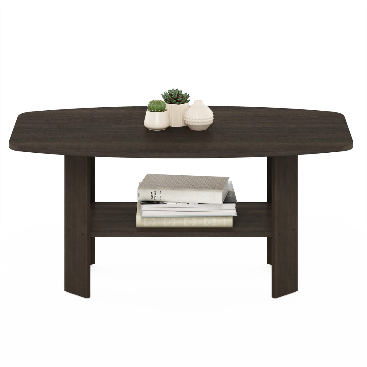 Furinno Simple Design Coffee Table, Dark Brown Furinno