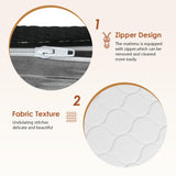 PayLessHere 10 Inch Innerspring King Mattress Medium Firm Hybrid Mattress with Removable Cover CertiPUR-US Certified Bed-in-a-Box Pressure Relief Foam Mattress,White PayLessHere