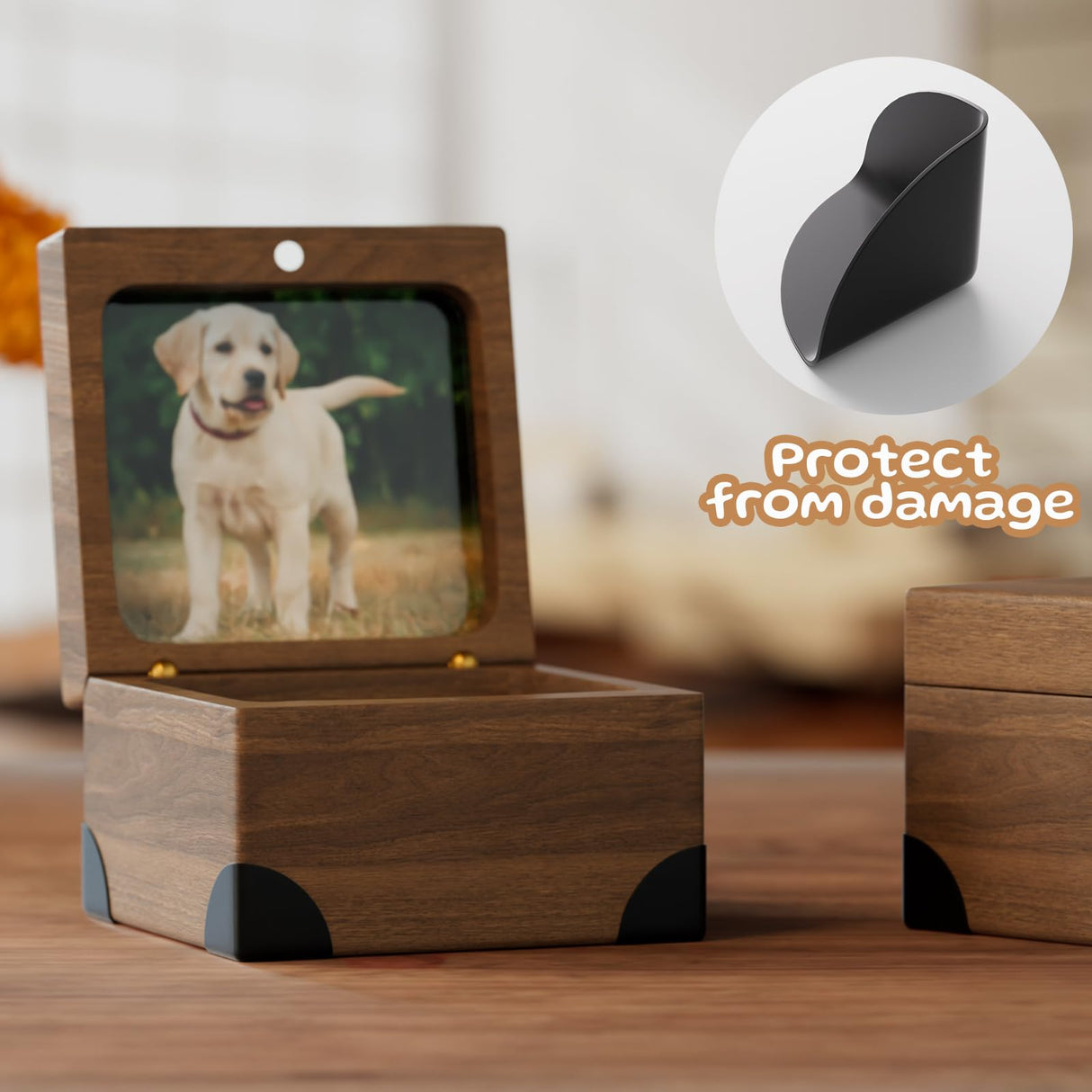 iDIY Personalized Dog Memorial Gifts, Pet Memorial Gifts for Dogs or Cats, Pet Hair Keepsake Box, Wooden Pet Fur Ashes Memorial Box, Pet Loss Sympathy Gift for Dogs Cats iDIY