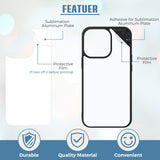 Flutesan 6 Pieces Sublimation Phone Case Covers Thermal Blank Printable Cell Phone Cases for DIY Customized Black Edge Cover Heat Transfer Press Phone Case (Compatible with iPhone 13pro) Flutesan