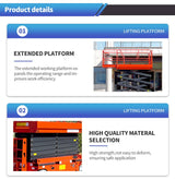 4m -16m Mobile Aerial Work Platform Self Propelled Scissor Lift Table Lift Portable Aerial Work Platform Electric Scissor Lift for Construction WoodArtSupply