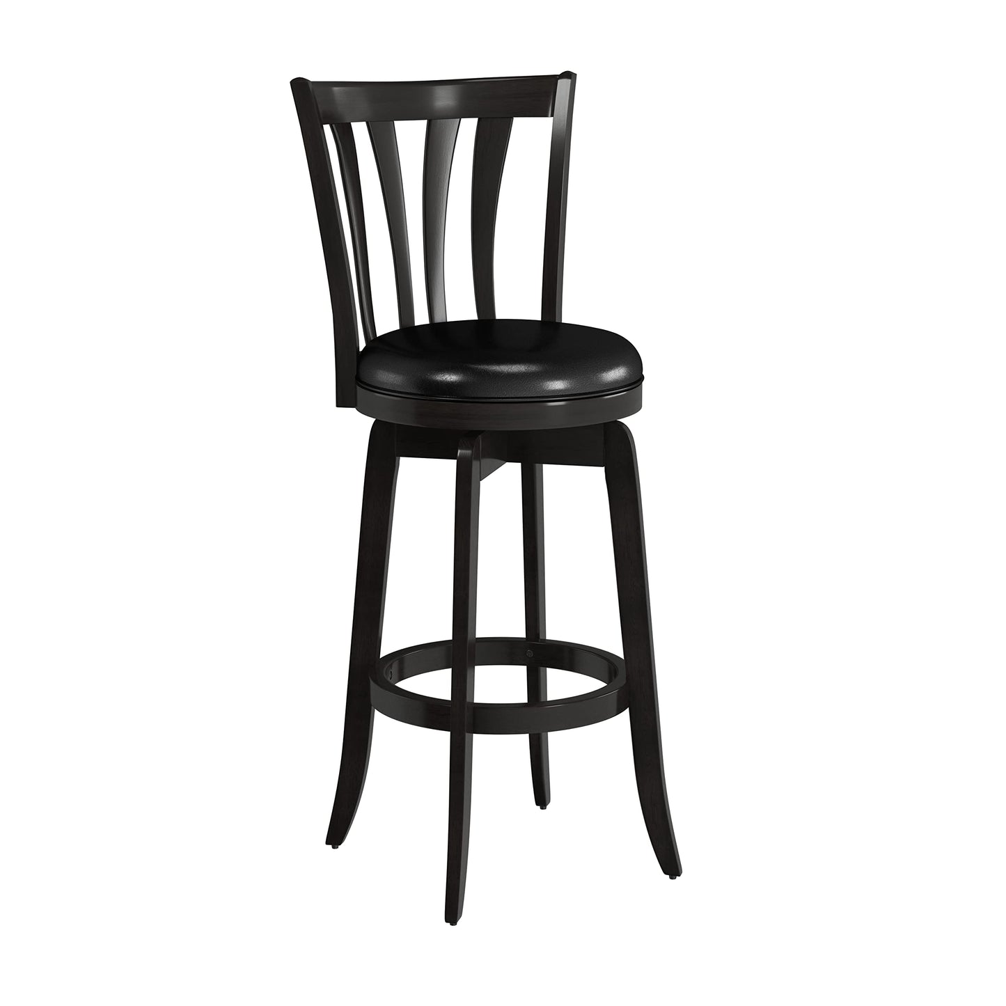 Hillsdale Savana Wood Bar Height Kitchen Stool, 29.5" High, Black - WoodArtSupply