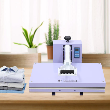 16x24In Heat Press Machine, 110V Digital High Pressure Heat Transfer Machine for T-Shirts, Canvas Bags & Pillows – Fast Heating Dual-Tube System, Pull Out Heat Press with Flame Retardant Pads,Purple Hoguyexila