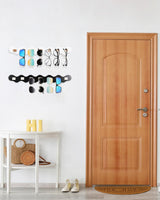 ONULISS Beechwood Sunglasses Organizer Wall, Wall Mounted Sunglass Holder, Hanging Eye Glasses Organizer Storage with 7 Slots, Sun Glass Holder (White) ONULISS
