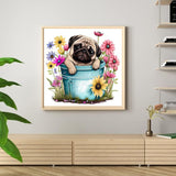 Benjenes Diamond Art Kits for Adults, Dog Diamond Painting Kits for Adults, 5D DIY Round Drill Gem Art Paint with Diamonds Dots Crafts Kits for Home Decor Gift 14x14inch Benjenes