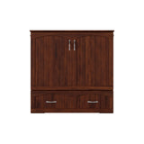 AFI, Southampton Murphy Bed Chest Twin XL with 6" Mattress, Storage Drawer & Built-in USB Charger, Walnut AFI