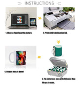 E-Found 6pcs 15OZ Sublimation Silicone Mug Wraps 3D Sublimation Silicone Mug Clamp Mug Wraps for Sublimation in Oven Fixture 3D Rubber Mug Clamps for Printing Mugs Sublimation Transfer Machine E-Found