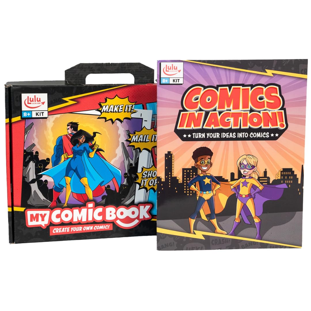 Lulu Jr. My Comic Book Making Kit, Multicolor, 6.75" x 10.25" Lulu Jr.