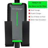 WELLMETE EV Charger Holder-Adjustable for Different Size Control Box, Heavy Duty Metal Wall Mount Bracket with Cable Hook for J1772 EV Mobile Charger & Telsa Charger, Enduring Charging Box Holder WELLMETE