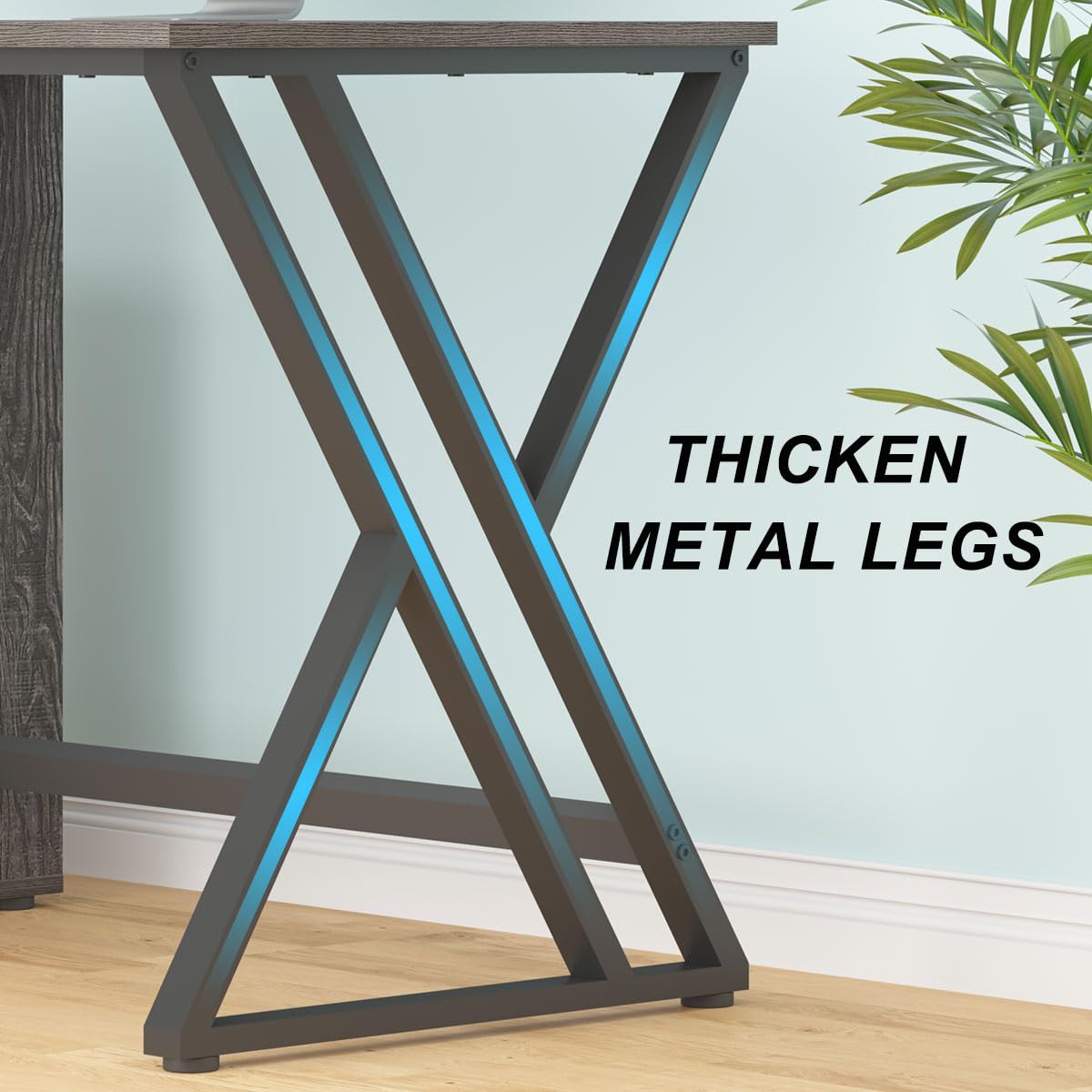 LVB Extra Long 2 Person Desk, Large Rustic Computer Desk with File Drawer, Industrial Wood Double Desk with Storage Cabinet Shelf, Modern PC Writing Study Work Dual Executive Office Desk, Gray, 79 in LVB