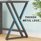 LVB Extra Long 2 Person Desk, Large Rustic Computer Desk with File Drawer, Industrial Wood Double Desk with Storage Cabinet Shelf, Modern PC Writing Study Work Dual Executive Office Desk, Gray, 79 in LVB