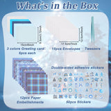 FREEBLOSS 15 Set DIY Card Making Kit for Adults Winters Card Making Kit DIY Handmade Greeting Card Kit Perfect for Christmas Gift Cards for Birthday Wedding Congratulation FREEBLOSS