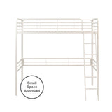 DHP Tommy Twin Metal Loft Bed, Off White DHP