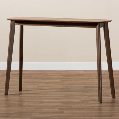 Baxton Studio Wendy Mid-Century Modern Walnut Finished Wood Console Table