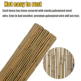 Jollybower 6Ft High x 8 Ft Long x 0.7In D Bamboo Screen, Natural Bamboo Fence Rolls, Eco-Friendly Bamboo Fencing for Outdoor Balcony Patio Garden Border Pool Jollybower