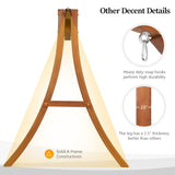 VINGLI Heavy Duty Wooden Swing Frame for Adults Kids, Strong A-Frame Porch Swing Bench Stand for Indoor & Outdoor, Curved Arc Top Design, Supports Up to 660 LBS VINGLI