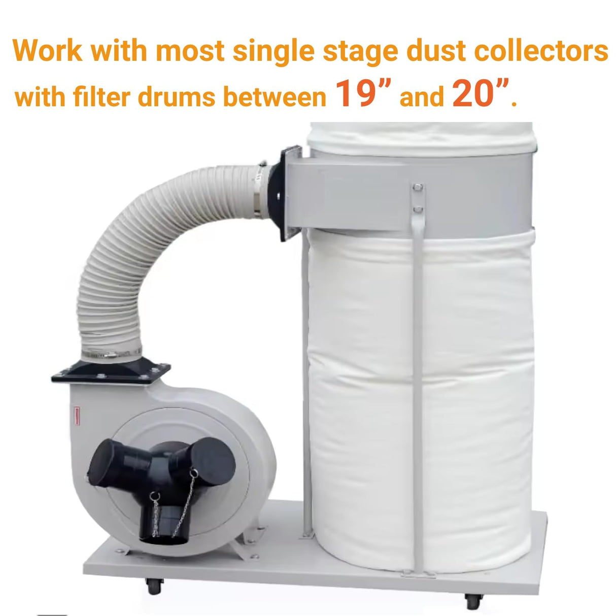 Dust Collector Bottom Bag for Woodworking 30 Micron 20" Dia. x 30", 70351 Dust Collector Lower Bag Compatible with Harbor Freight Wen Grizzly JET Delta Oanytun