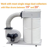 Dust Collector Bottom Bag for Woodworking 30 Micron 20" Dia. x 30", 70351 Dust Collector Lower Bag Compatible with Harbor Freight Wen Grizzly JET Delta Oanytun