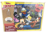 Disney Mickey Mouse 5 Wood Jigsaw Puzzles in Wood Storage Box Disney