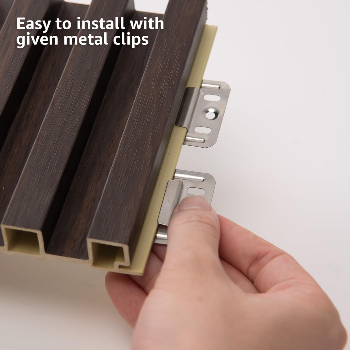 Art3d Slat Wall Panel for Modern Decor, WPC Acoustic Diffuser Panel, 8-Pack 96 x 6in. Black Walnut Art3d