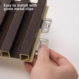 Art3d Slat Wall Panel for Modern Decor, WPC Acoustic Diffuser Panel, 8-Pack 96 x 6in. Black Walnut Art3d