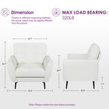 Sofa Couch 61" Small Loveseat Couches for Living Room White Leather Couch Mid Century Modern Tufted Mini Sofa Comfy Office 2 Seat Settee Love Seat Small Couches for Small Spaces Bedroom (3, White) TYBOATLE