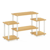 Furinno Turn-N-Tube No Tools Entertainment TV Stands, Beech/White, Square Corner Furinno