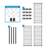 Guan River 3-Shelf Adjustable Metal Shelf Wire Shelving Unit Storage Rack Display Shelf for Office,Kitchen,Bedroom,Bathroom,Laundry,Pantry Basement,Garage(Black,36" L x 14" W x 30" H) Guan River