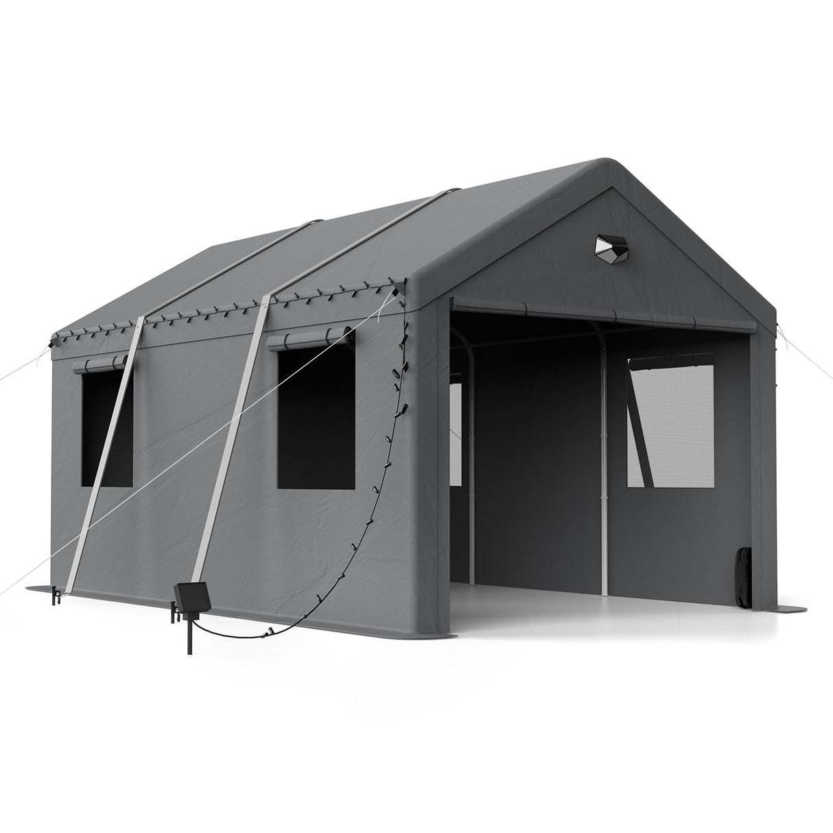 Benass Carport Canopy 10x16 Heavy Duty, Carport Canopy, Portable Car Port Garage, Car Shelter All Weather, Grey Benass