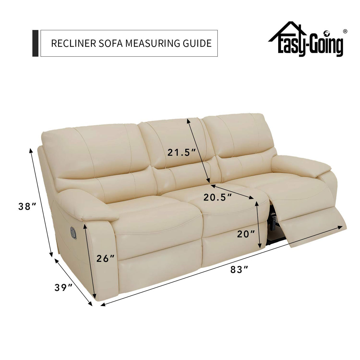 Easy-Going 8 Pieces Recliner Sofa Stretch Sofa Slipcover Sofa Cover Furniture Protector Couch Soft with Elastic Bottom Kids, Spandex Jacquard Fabric Small Checks Dark Gray Easy-Going