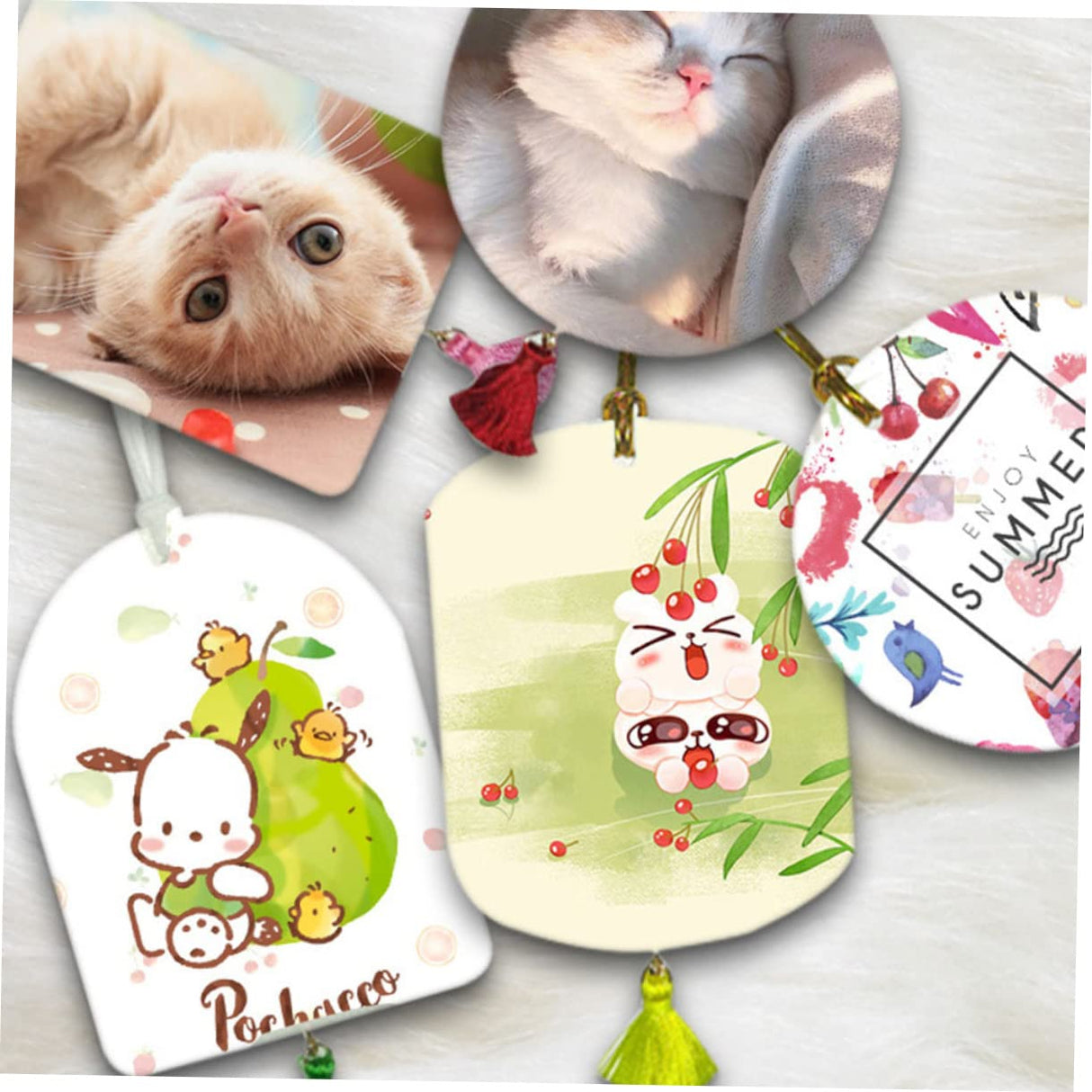 VINTORKY 1 Set Air DIY Sublimation Blanks Felt Car Sublimation Air Freshener Blank Car Air Freshener VINTORKY